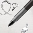 Ручка-роллер Parker Vector XL Black CT, стержень: F, цвет чернил:black, в подарочной упаковке