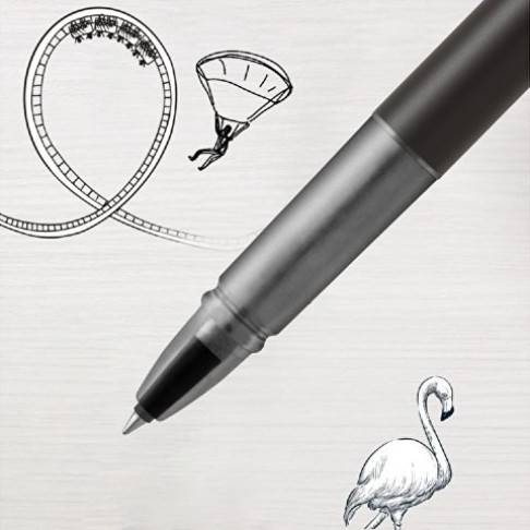 Ручка-роллер Parker Vector XL Black CT, стержень: F, цвет чернил:black, в подарочной упаковке