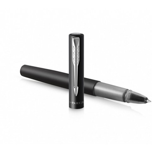 Ручка-роллер Parker Vector XL Black CT, стержень: F, цвет чернил:black, в подарочной упаковке