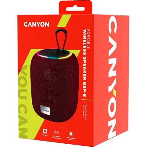 Беспроводная колонка Canyon BSP-8 (CNE-CBTSP8R), 10 Вт, бордовый