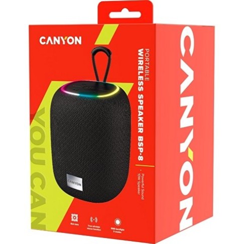 Беспроводная колонка Canyon BSP-8 (CNE-CBTSP8B), 10 Вт, черный Беспроводная колонка Canyon BSP-8 (CNE-CBTSP8B), 10 Вт, черный