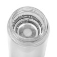Стеклянный термос из стекла с двойными стенками и ситечком 320 мл 