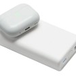 Внешний беспроводной аккумулятор 2-в-1 с функцией зарядки Apple Watch, QC/PD «AtomIQ», 10000 мАч, белый