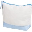 Косметичка хлопковая Cotton, белый/голубой