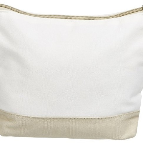 Косметичка хлопковая Cotton, белый/бежевый