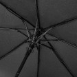 Зонт-полуавтомат Roof с куполом из переработанного пластика, черный