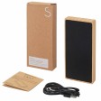 Внешний аккумулятор с подсветкой лого и солнечной панелью «Reedia S1», 10000 mAh, бамбук, черный