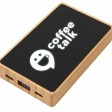 Внешний аккумулятор с подсветкой лого «Reedia S2», 5000 mAh, бамбук, черный