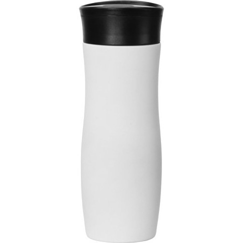 Вакуумная термокружка с кнопкой Streamline, Waterline, soft-touch, белый (P)