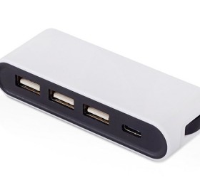 USB-хаб «Hubix» с коннектором 2-в-1 USB-C и USB-A, 2.0, белый
