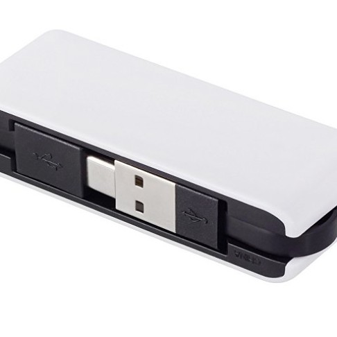 USB-хаб «Hubix» с коннектором 2-в-1 USB-C и USB-A, 2.0, белый