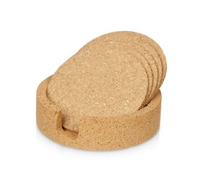 Набор костеров из пробки на подставке из пробки Набор костеров из пробки на подставке из пробки