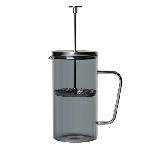 Стеклянный френч-пресс со стальной крышкой 