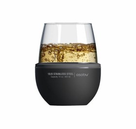 Тумблер для вина WINE KUZIE, черный (P)
