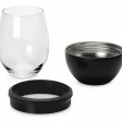 Тумблер для вина WINE KUZIE, черный (P)