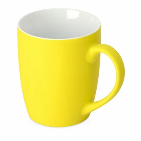 Кружка с покрытием soft-touch “Tulip Gum”, желтый (3955C) (P)