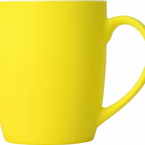 Кружка с покрытием soft-touch “Tulip Gum”, желтый (3955C) (P)