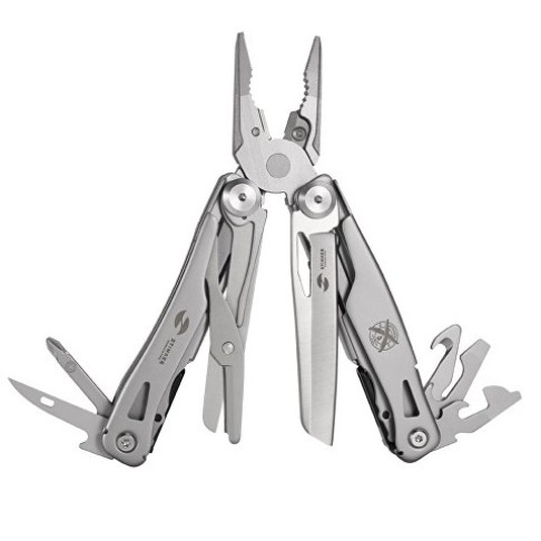 Мультитул Stinger, 106 мм, 15 функций, сталь, серебристый, в комплекте нейлоновый чехол