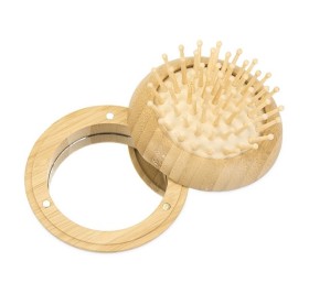 Расческа с зеркалом из бамбука 