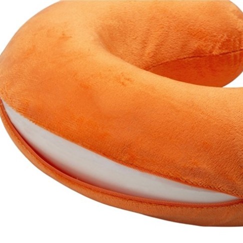 Подушка Basic из микрофибры с эффектом памяти U-shape, оранжевый NEW