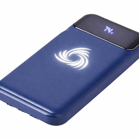 Внешний беспроводной аккумулятор c QC/PD «Арти», 10000 mAh, темно-синий