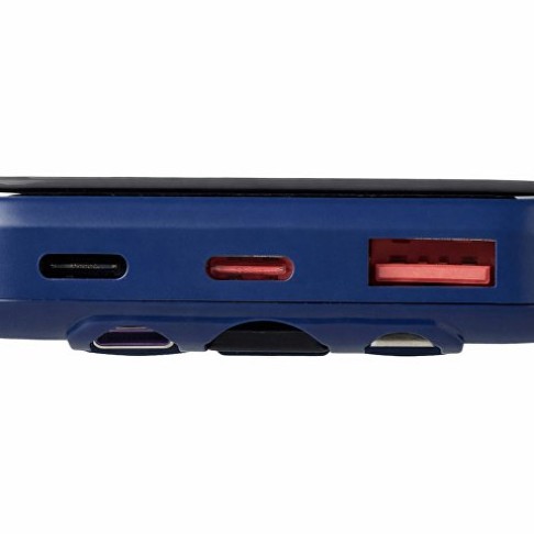 Внешний беспроводной аккумулятор c QC/PD «Арти», 10000 mAh, темно-синий