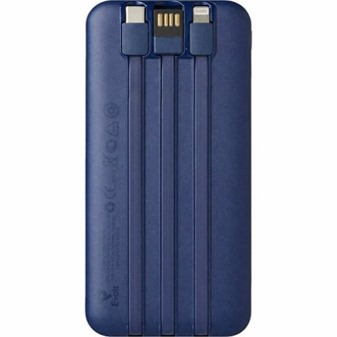 Внешний беспроводной аккумулятор c QC/PD «Арти», 10000 mAh, темно-синий