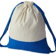 Рюкзак-мешок Cotton из хлопка 170 г, натуральный/синий