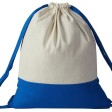 Рюкзак-мешок Cotton из хлопка 170 г, натуральный/синий
