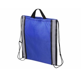 Рюкзак-мешок Savy со светоотражающими полосами по бокам, синий