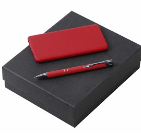 Подарочный набор c ручкой и повербанком 5000 mAh, красный Подарочный набор c ручкой и повербанком 5000 mAh, красный
