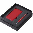 Подарочный набор c ручкой и повербанком 5000 mAh, красный