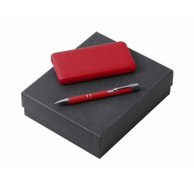 Подарочный набор c ручкой и повербанком 10000 mAh, красный