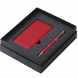 Подарочный набор c ручкой и повербанком 10000 mAh, красный