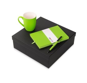 Подарочный набор c блокнотом C1, ручкой и кружкой, зеленое яблоко Подарочный набор c блокнотом C1, ручкой и кружкой, зеленое яблоко