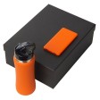 Подарочный набор с бутылкой для воды и повербанком С1, 5000 mAh, оранжевый