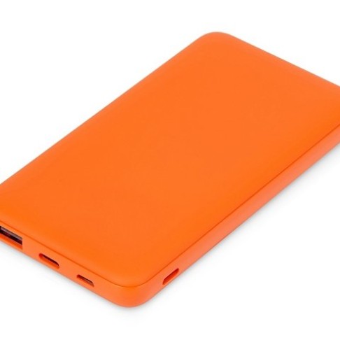 Подарочный набор с бутылкой для воды и повербанком С1, 5000 mAh, оранжевый