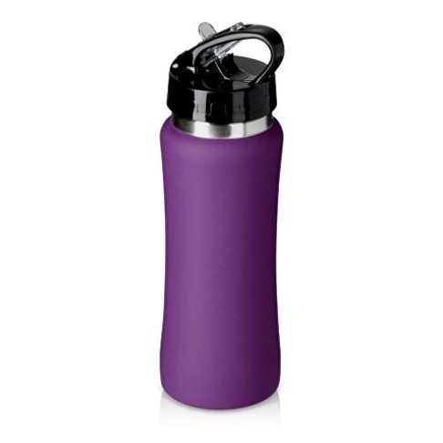 Подарочный набор с бутылкой для воды и повербанком С1, 5000 mAh, фиолетовый