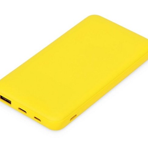 Подарочный набор с бутылкой для воды и повербанком С2, 10000 mAh, желтый