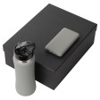 Подарочный набор с бутылкой для воды и повербанком С2, 10000 mAh, серый
