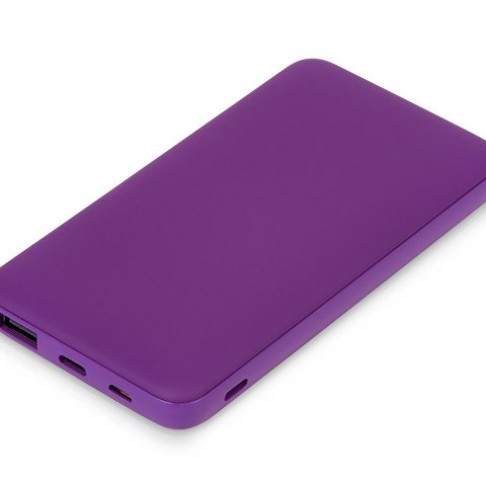 Подарочный набор с бутылкой для воды и повербанком С2, 10000 mAh, фиолетовый