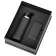 Подарочный набор с бутылкой для воды и повербанком С2, 10000 mAh, черный