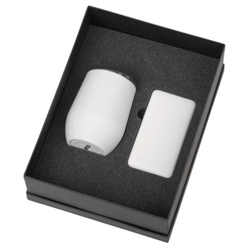 Подарочный набор с термокружкой и повербанком С1, 5000 mAh, белый