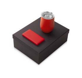 Подарочный набор с термокружкой и повербанком С2, 10000 mAh, красный Подарочный набор с термокружкой и повербанком С2, 10000 mAh, красный