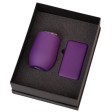 Подарочный набор с термокружкой и повербанком С2, 10000 mAh, фиолетовый
