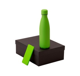 Подарочный набор с термобутылкой и повербанком С1, 5000 mAh, зеленое яблоко