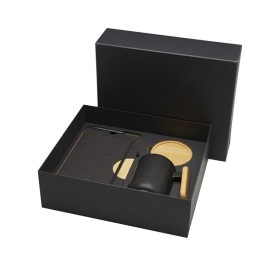 Laura подарочный набор из блокнота формата А5 в твердой обложке и шариковой ручки - сплошной черный