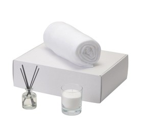 Подарочный набор White light 2.0 с пледом, диффузором, насыпной свечой Подарочный набор White light 2.0 с пледом, диффузором, насыпной свечой