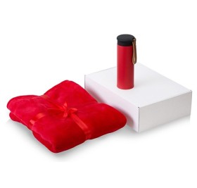 Подарочный набор с пледом, термосом 