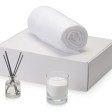 Подарочный набор White light 2.0 с пледом, диффузором, насыпной свечой